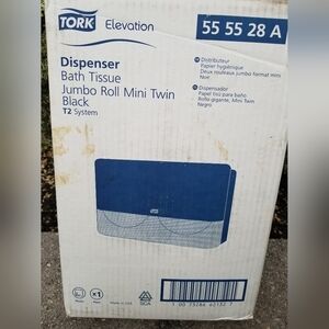 TORK Toilet Paper Bath Tissue Dispenser holder 555528A Twin Mini Jumbo Roll new
